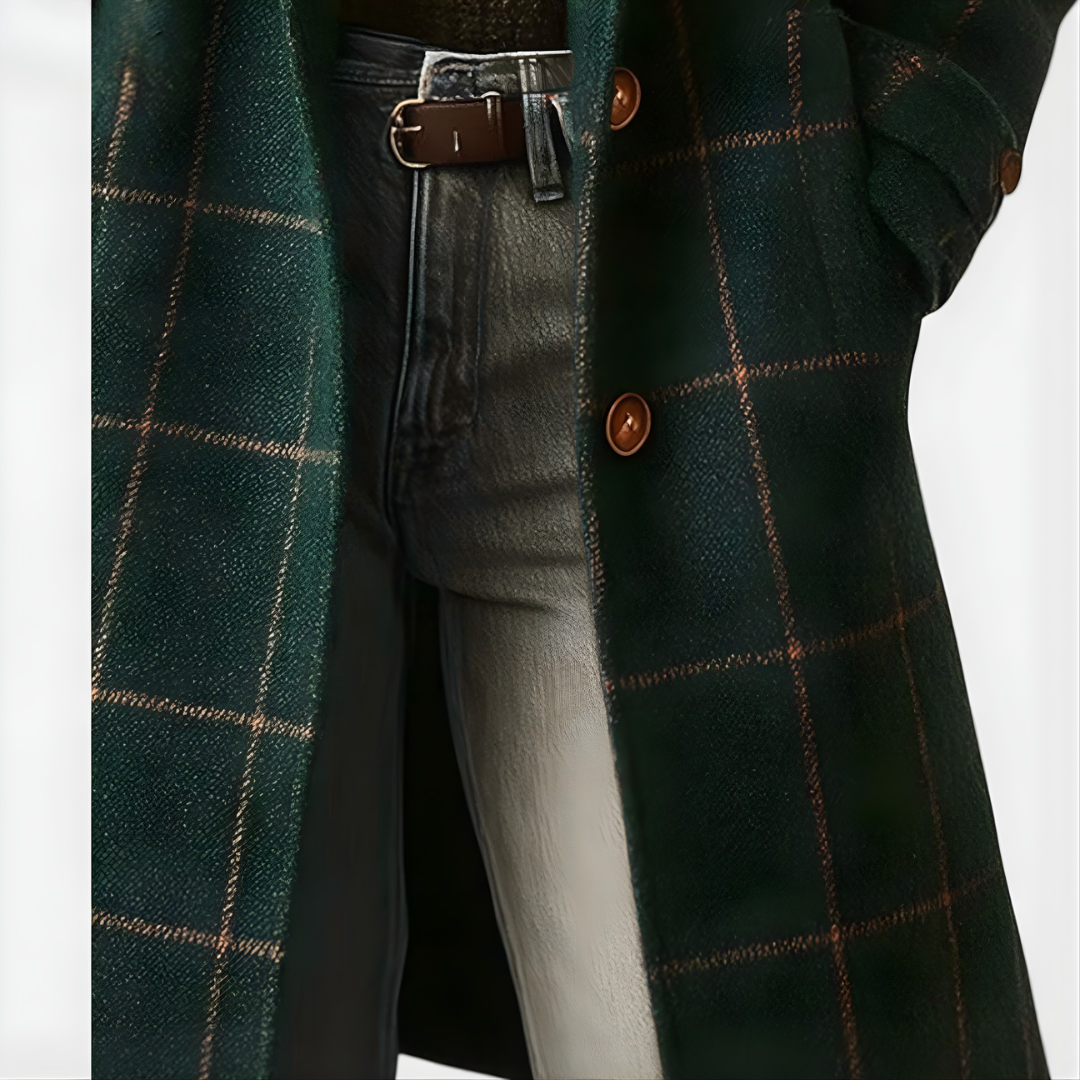 Kora™ Long Tweed Plaid Coat 3