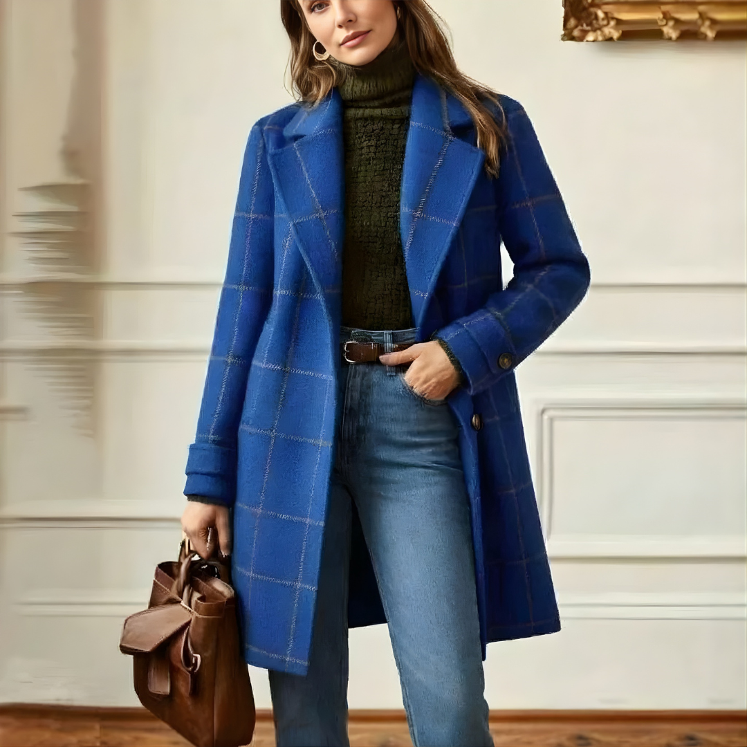 Kora™ Long Tweed Plaid Coat 6