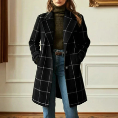 Kora™ Long Tweed Plaid Coat 7