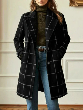 Kora™ Long Tweed Plaid Coat 7