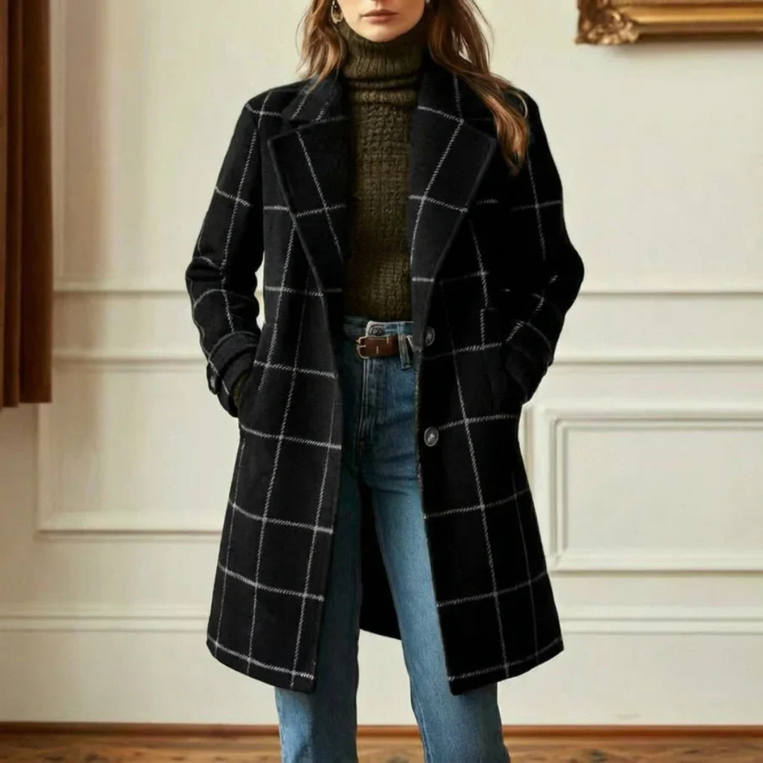 Kora™ Long Tweed Plaid Coat 7