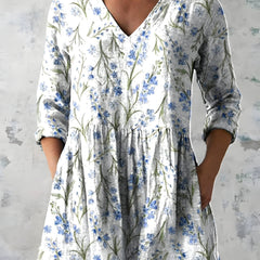 Lenora | Long Blouse with V-Neck 0
