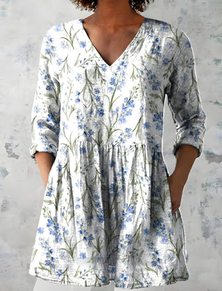 Lenora | Long Blouse with V-Neck 0