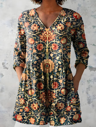 Lilian | Long Blouse with V-Neck 0