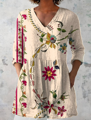 Lottie | Long Blouse with V-Neck 0