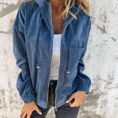 Louise™ Corduroy Hooded Zip Jacket 1