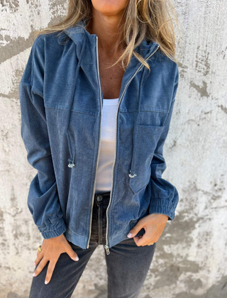Louise™ Corduroy Hooded Zip Jacket 1