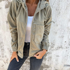 Louise™ Corduroy Hooded Zip Jacket 2