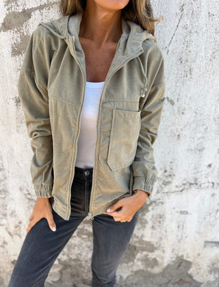 Louise™ Corduroy Hooded Zip Jacket 2