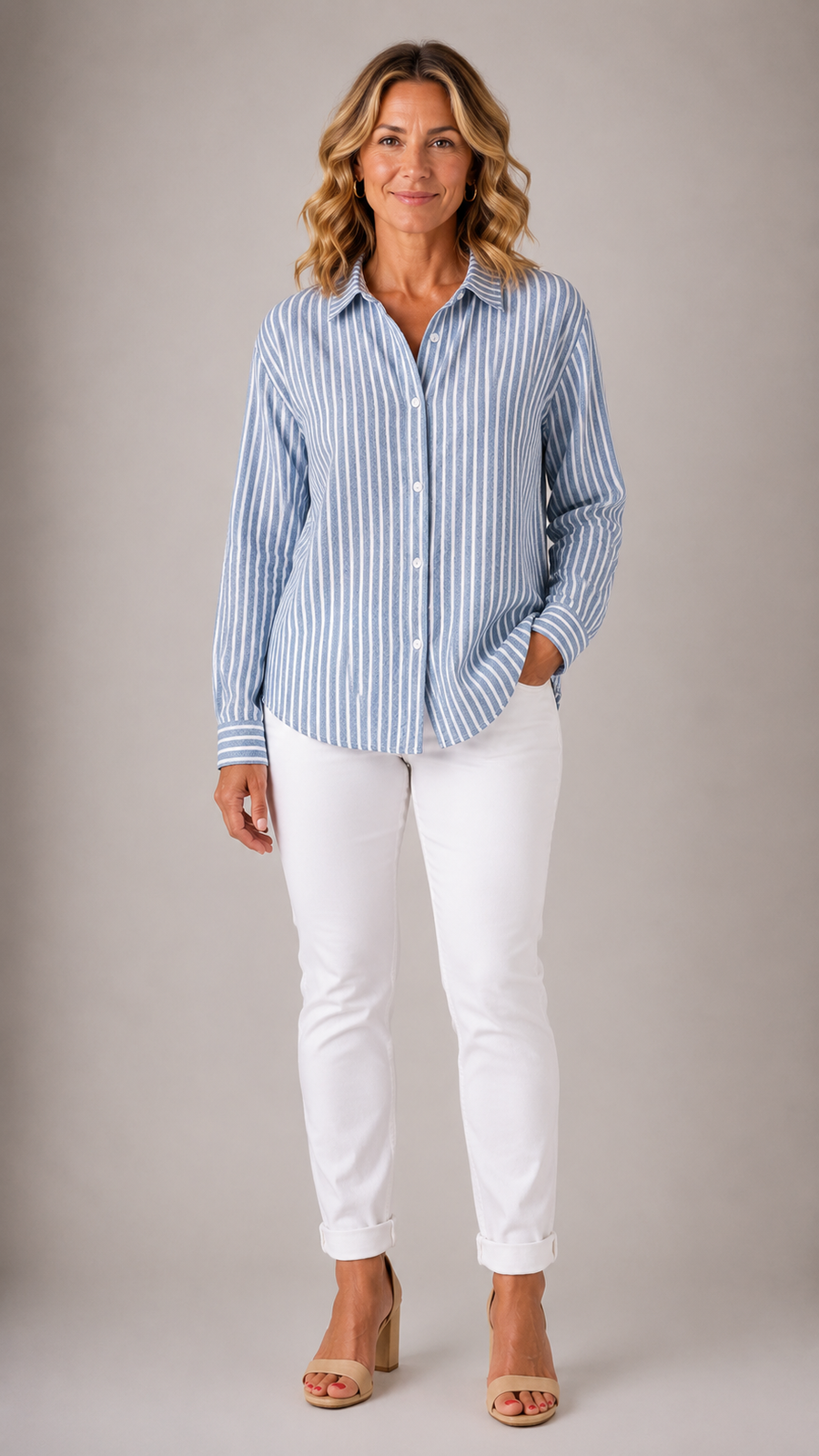 Louise™ | Effortless Striped Knit Cardigan 1