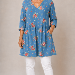 Lucia | Long Blouse with V-Neck 1