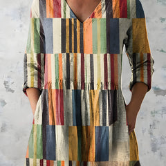 Lydia | Long Blouse with V-Neck 0