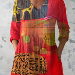 Maria | Long Blouse with V-Neck 0