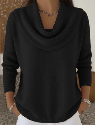 Marie™ | Elegant Cowl Neck Knit Sweater 3