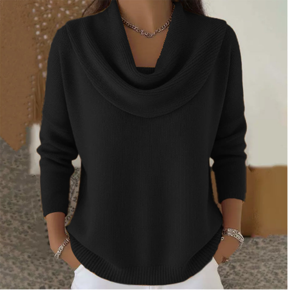 Marie™ | Elegant Cowl Neck Knit Sweater 3