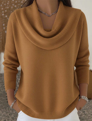 Marie™ | Elegant Cowl Neck Knit Sweater 4