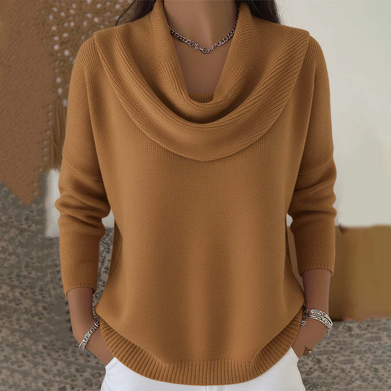 Marie™ | Elegant Cowl Neck Knit Sweater 4