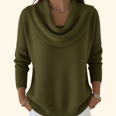 Marie™ | Elegant Cowl Neck Knit Sweater 5