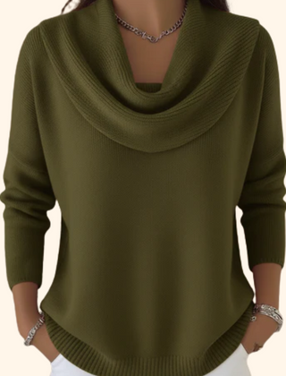 Marie™ | Elegant Cowl Neck Knit Sweater 5