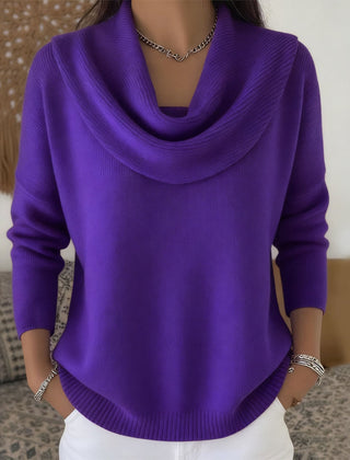 Marie™ | Elegant Cowl Neck Knit Sweater 6