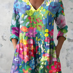 Millie | Long Blouse with V-Neck 0
