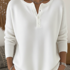 Monica™ | Classic Button Knit Sweater 0