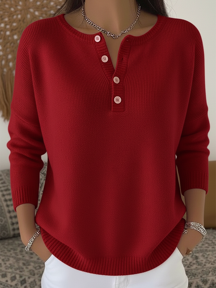 Monica™ | Classic Button Knit Sweater 2
