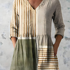 Natalie | Long Blouse with V-Neck 0