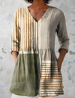 Natalie | Long Blouse with V-Neck 0