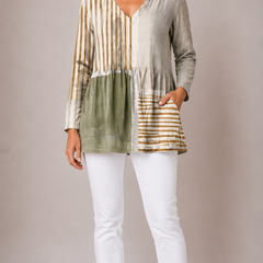 Natalie | Long Blouse with V-Neck 1