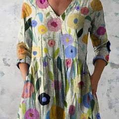 Nellie | Long Blouse with V-Neck 0
