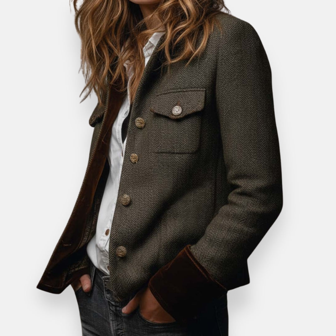 Nova™ Velvet Detail Tweed Jacket 2