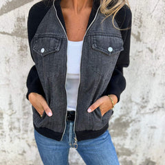 Oliva™ Modern Jacket with Denim Fabric 1
