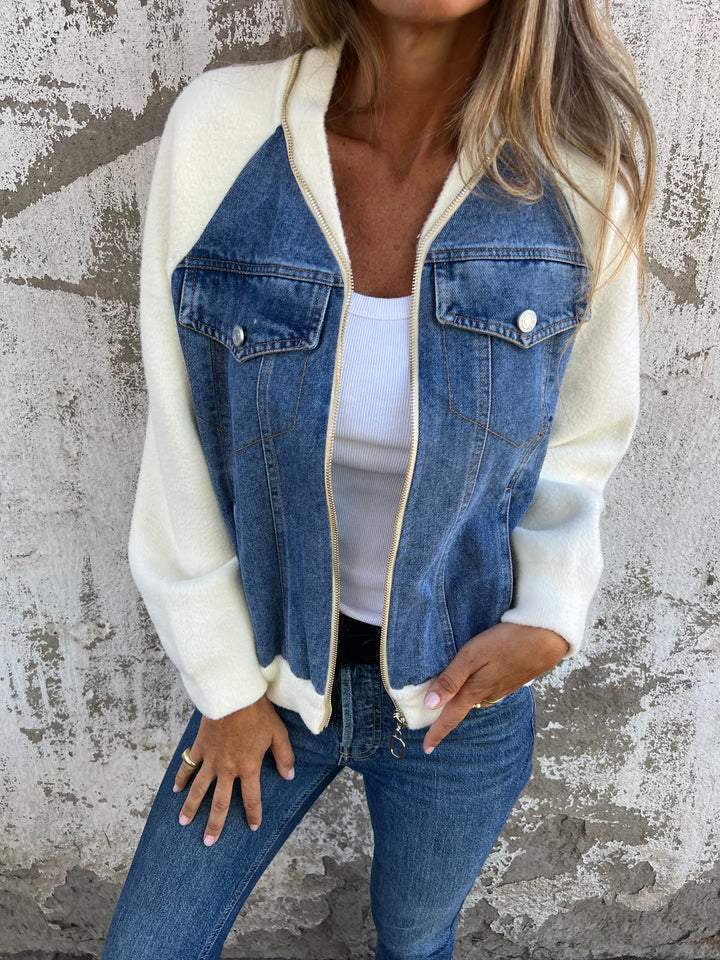 Oliva™ Modern Jacket with Denim Fabric 2