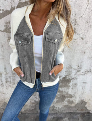 Oliva™ Modern Jacket with Denim Fabric 5