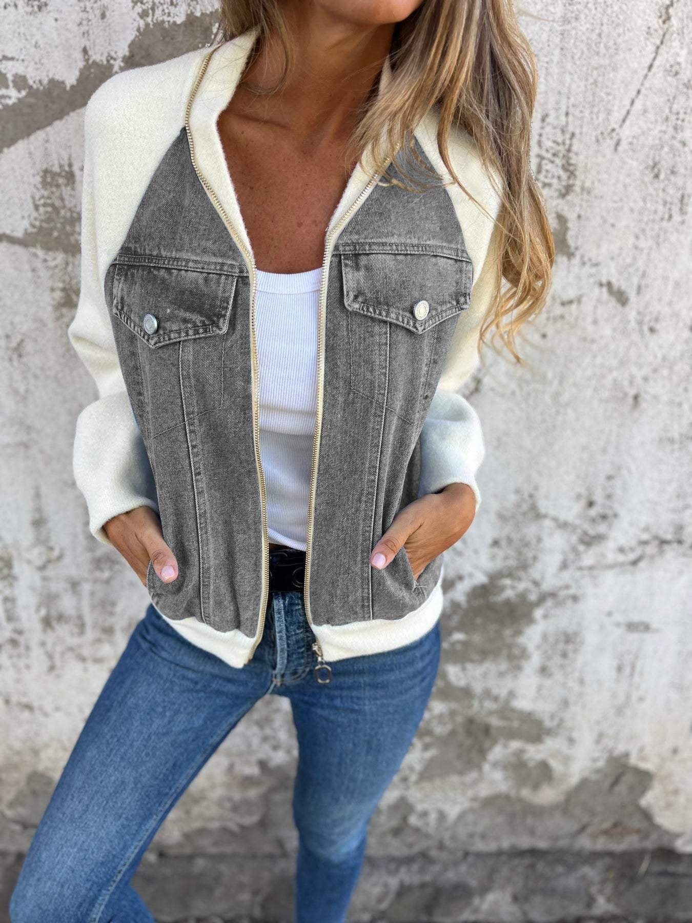 Oliva™ Modern Jacket with Denim Fabric 5