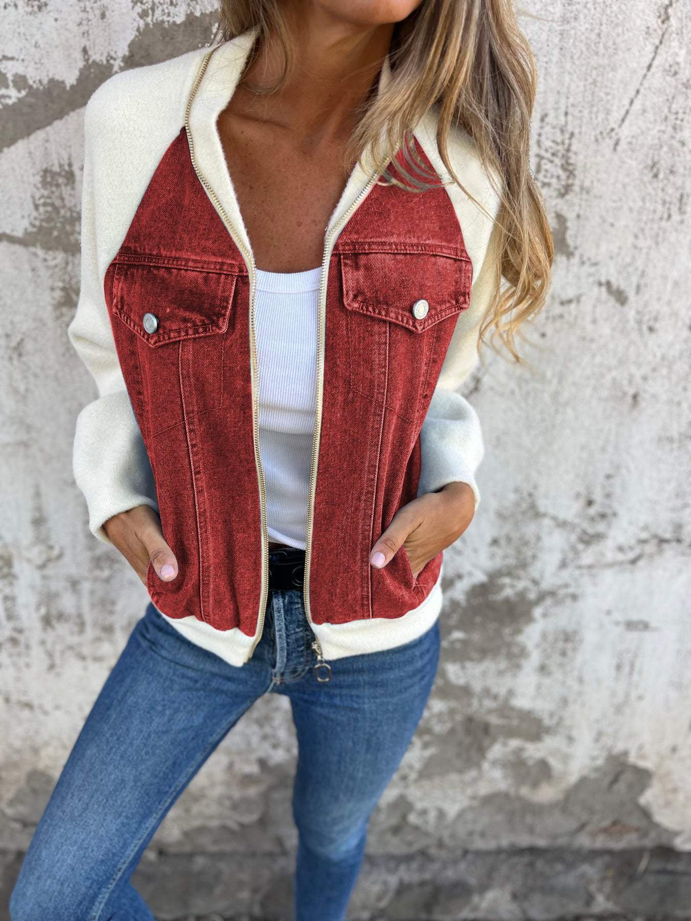 Oliva™ Modern Jacket with Denim Fabric 6