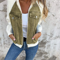 Oliva™ Modern Jacket with Denim Fabric 7