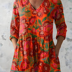 Priscilla | Long Blouse with V-Neck 0