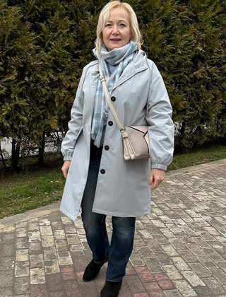 Rachel™ Water-Resistant Oversized Hooded Windbreaker 0