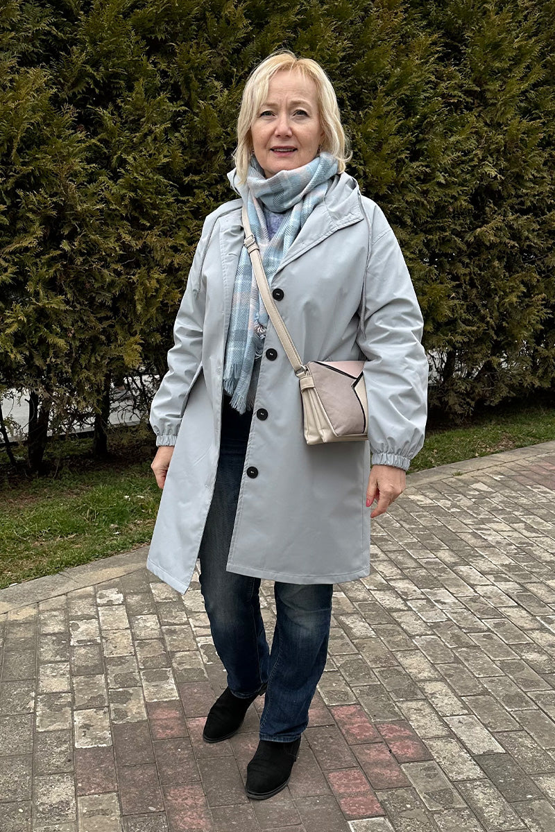 Rachel™ Water-Resistant Oversized Hooded Windbreaker 0