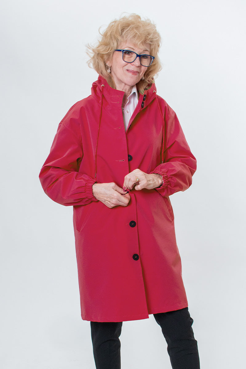 Rachel™ Water-Resistant Oversized Hooded Windbreaker 12