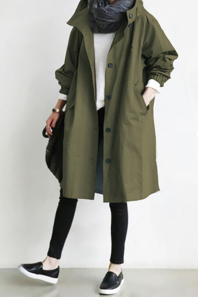 Rachel™ Water-Resistant Oversized Hooded Windbreaker 15
