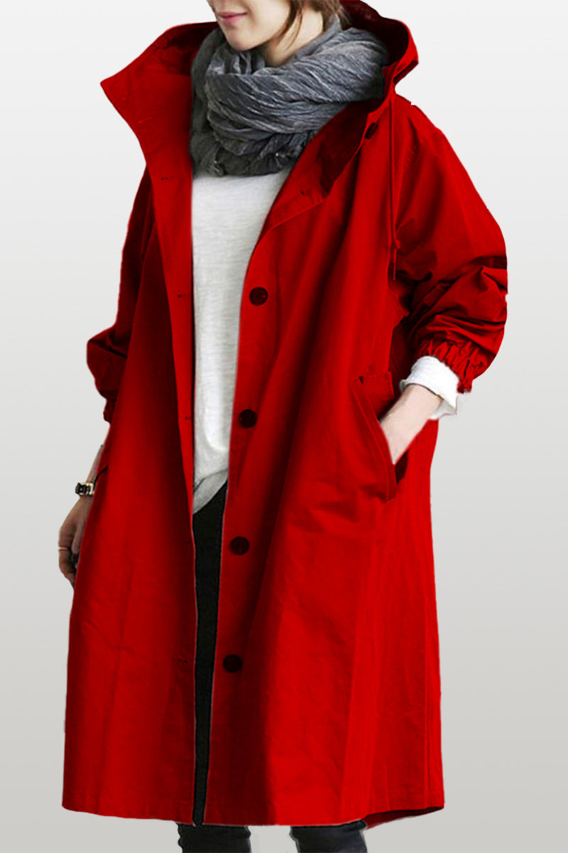 Rachel™ Water-Resistant Oversized Hooded Windbreaker 9