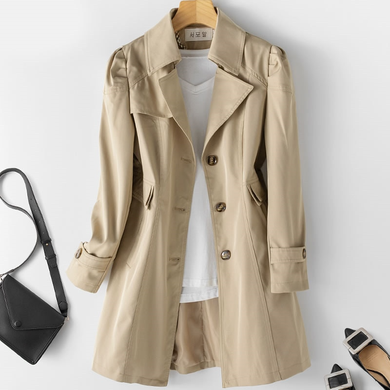 Raphaella™ Mid-Length Trench Coat 0