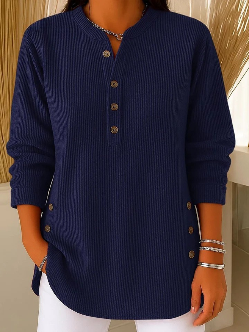 Renata™ | Ribbed Button Detail Tunic 2