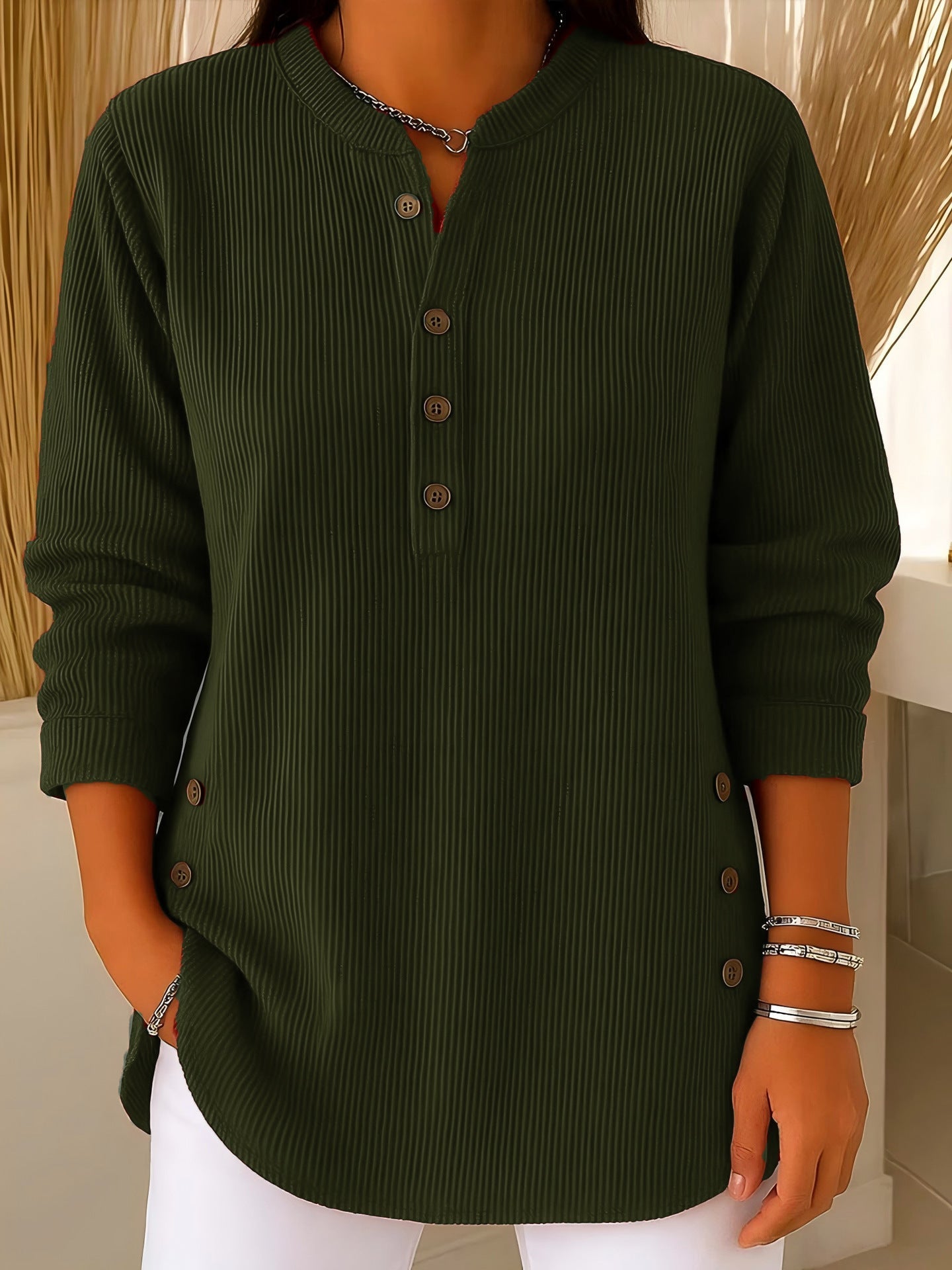 Renata™ | Ribbed Button Detail Tunic 4