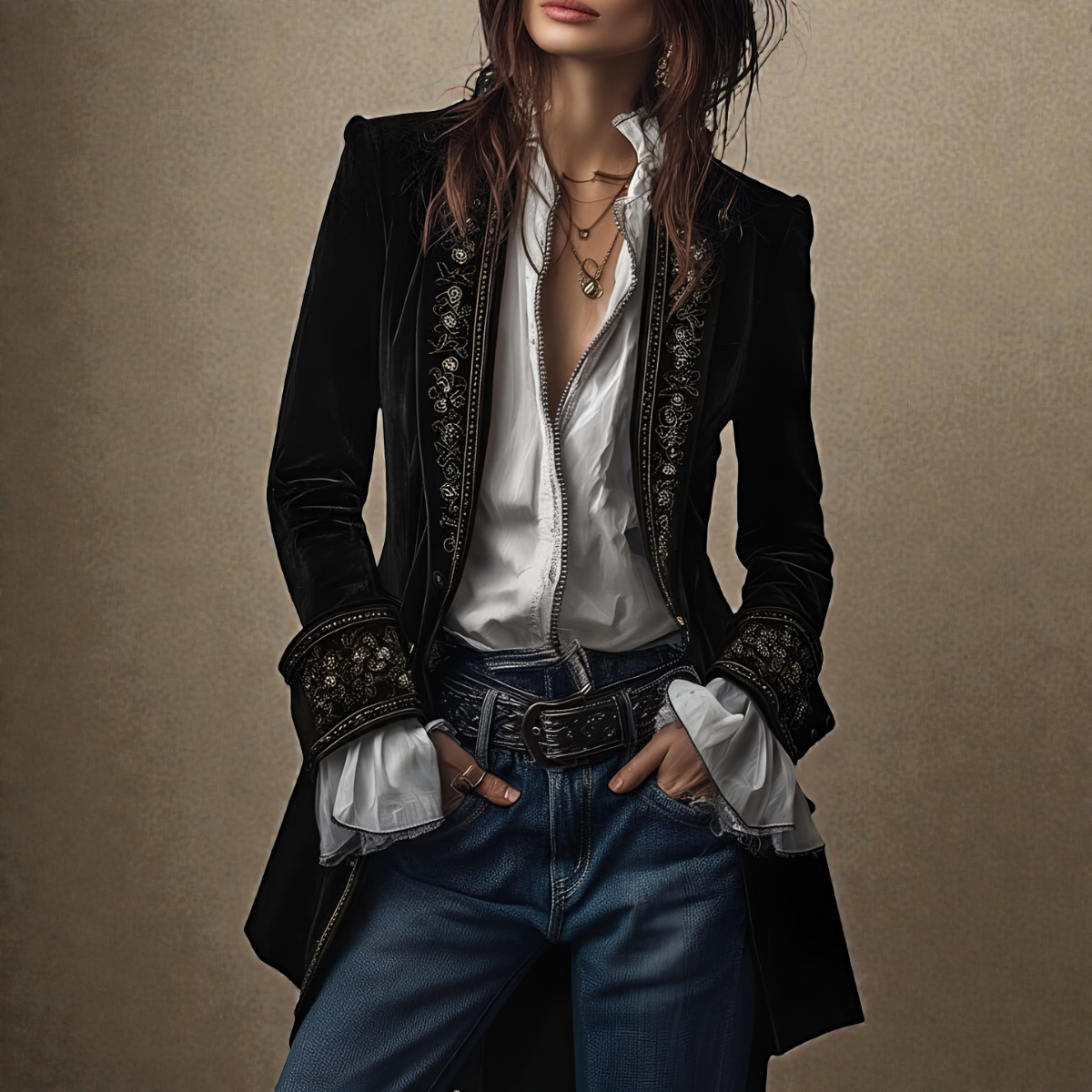 Rosalind Luxurious Velvet Jacket 5