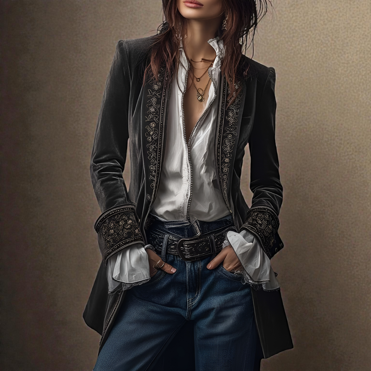 Rosalind Luxurious Velvet Jacket 7