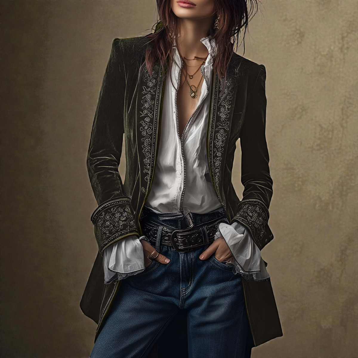 Rosalind Luxurious Velvet Jacket 8